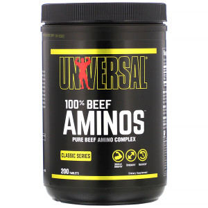 <img alt="Universal Nutrition, 100% Beef Aminos, 200 Tablets" title="Universal Nutrition, 100% Beef Aminos, 200 Tablets,039442010650"