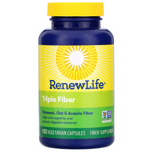 <img alt="Renew Life, Triple Fiber, 150 Vegetarian Capsules" title="Renew Life, Triple Fiber, 150 Vegetarian Capsules,631257535474"