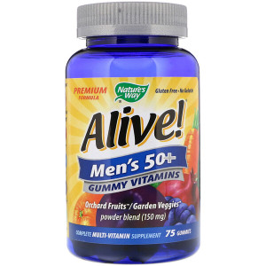 <img alt="Natures Way, Alive! Mens 50+ Gummy Vitamins, 75 Gummies" title="Natures Way, Alive! Mens 50+ Gummy Vitamins, 75 Gummies,033674158982"