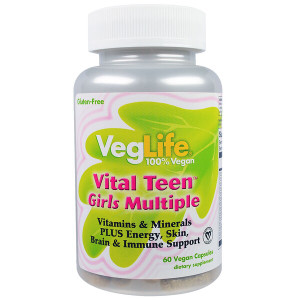 <img alt="VegLife, Vital Teen Girl Multiple, 60 Vegan Capsules" title="VegLife, Vital Teen Girl Multiple, 60 Vegan Capsules,076280444148"