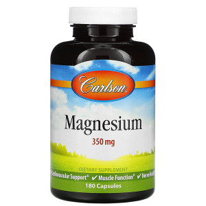 <img alt="Carlson Labs, Magnesium, 350 mg, 180 Capsules" title="Carlson Labs, Magnesium, 350 mg, 180 Capsules,088395052224"