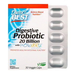 <img alt="Doctors Best, Digestive Probiotic with Howaru, 20 Billion CFU, 30 Veggie Caps" title="Doctors Best, Digestive Probiotic with Howaru, 20 Billion CFU, 30 Veggie Caps,753950003620"