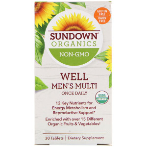 <img alt="Sundown Organics, Well Mens Multivitamin, Once Daily, 30 Tablets" title="Sundown Organics, Well Mens Multivitamin, Once Daily, 30 Tablets,030768002138"