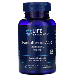 <img alt="Life Extension, Pantothenic Acid, (Vitamin B-5), 500 mg, 100 Vegetarian Capsules" title="Life Extension, Pantothenic Acid, (Vitamin B-5), 500 mg, 100 Vegetarian Capsules,737870202813"