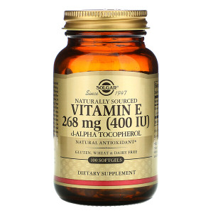 <img alt="Solgar, Naturally Sourced Vitamin E, 400 IU, 100 Softgels" title="Solgar, Naturally Sourced Vitamin E, 400 IU, 100 Softgels,033984035218"