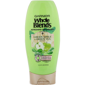 3 PACK of Garnier, Whole Blends, Green Apple & Green Tea Refreshing Conditioner, 12.5 fl oz (370 ml)