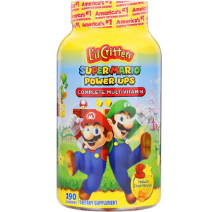<img alt="L'il Critters, Super Mario Power Ups Complete Multivitamin, Natural Fruit Flavors, 190 Gummies" title="L'il Critters, Super Mario Power Ups Complete Multivitamin, Natural Fruit Flavors, 190 Gummies,027917026848"