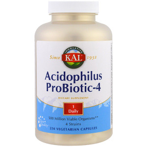 <img alt="KAL, Acidophilus Probiotic-4, 250 Veggie Caps" title="KAL, Acidophilus Probiotic-4, 250 Veggie Caps,021245500186"