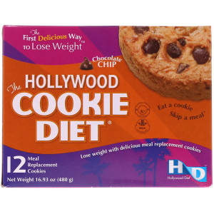 Hollywood Diet, The Hollywood Cookie Diet, Chocolate Chip, 12 Meal Replacement Cookies