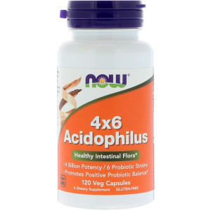 <img alt="Now Foods, 4x6 Acidophilus, 120 Veg Capsules" title="Now Foods, 4x6 Acidophilus, 120 Veg Capsules,733739029225"