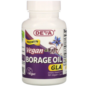 <img alt="Deva, Vegan, Premium Borage Oil, GLA, 90 Vegan Caps" title="Deva, Vegan, Premium Borage Oil, GLA, 90 Vegan Caps,895634000256"
