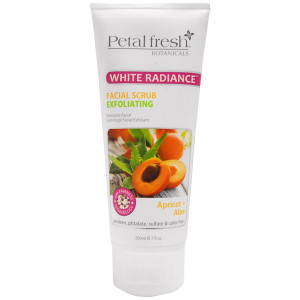 3 PACK of Petal Fresh, Botanicals, White Radiance Facial Scrub Exfoliating, Apricot & Aloe, 7 fl oz (200 ml)