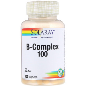 <img alt="Solaray, B-Complex 100 with Aloe Vera, 100 VegCaps" title="Solaray, B-Complex 100 with Aloe Vera, 100 VegCaps,076280043013"