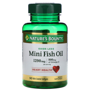 <img alt="Natures Bounty, Mini Fish Oil, 1290 mg, 90 Mini Coated Softgels" title="Natures Bounty, Mini Fish Oil, 1290 mg, 90 Mini Coated Softgels,074312186783"