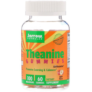 <img alt="Jarrow Formulas, Theanine Gummies, Apple Flavor, Sugar Free, 100 mg, 60 Gummies" title="Jarrow Formulas, Theanine Gummies, Apple Flavor, Sugar Free, 100 mg, 60 Gummies,790011320081"