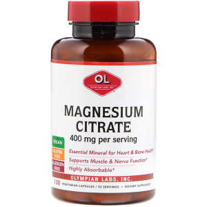 <img alt="Olympian Labs, Magnesium Citrate, 400 mg, 100 Vegetarian Capsules" title="Olympian Labs, Magnesium Citrate, 400 mg, 100 Vegetarian Capsules,710013003966"