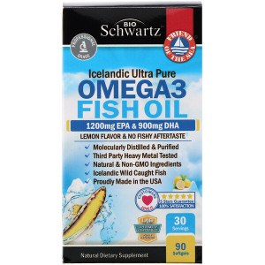 <img alt="BioSchwartz, Omega 3 Fish Oil, Lemon Flavor, 1200 mg EPA & 900 mg DHA, 90 Softgels" title="BioSchwartz, Omega 3 Fish Oil, Lemon Flavor, 1200 mg EPA & 900 mg DHA, 90 Softgels,737212751177"