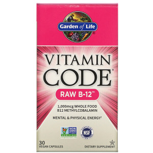 <img alt="Garden of Life, Vitamin Code, Raw B-12, 30 Vegan Caps" title="Garden of Life, Vitamin Code, Raw B-12, 30 Vegan Caps,658010113793"