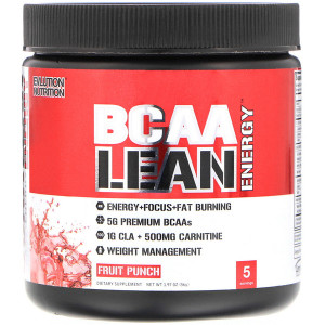 3 PACK OF EVLution Nutrition, BCAA Lean Energy, Fruit Punch, 1.97 oz (56 g)