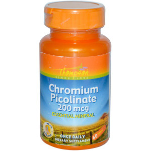 <img alt="Thompson, Chromium Picolinate, 200 mcg, 60 Tablets" title="Thompson, Chromium Picolinate, 200 mcg, 60 Tablets,031315196409"
