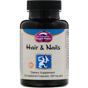 <img alt="Dragon Herbs, Hair & Nails, 500 mg, 100 Vegetarian Capsules" title="Dragon Herbs, Hair & Nails, 500 mg, 100 Vegetarian Capsules,679372002242"