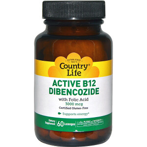 <img alt="Country Life, Active B12 Dibencozide, 3000 mcg, 60 Lozenges" title="Country Life, Active B12 Dibencozide, 3000 mcg, 60 Lozenges,015794062424"