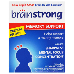 <img alt="BrainStrong, Memory Support, 30 Caplets" title="BrainStrong, Memory Support, 30 Caplets,092961020197"