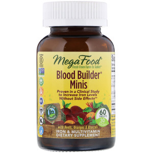 <img alt="MegaFood, Blood Builder Minis, 60 Tablets" title="MegaFood, Blood Builder Minis, 60 Tablets,051494103371"