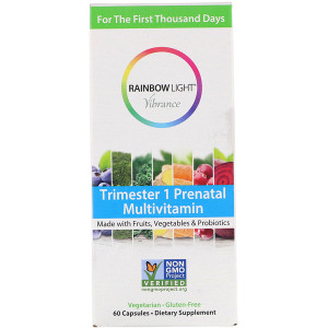 Rainbow Light, Vibrance, Trimester 1 Prenatal Multivitamin, 60 Capsules