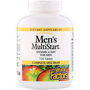 <img alt="Natural Factors, Mens MultiStart, VitaMin A Day for Men, 120 Tablets" title="Natural Factors, Mens MultiStart, VitaMin A Day for Men, 120 Tablets,068958015705"