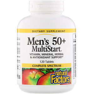 <img alt="Natural Factors, Mens 50+ MultiStart, 120 Tablets" title="Natural Factors, Mens 50+ MultiStart, 120 Tablets,068958015736"