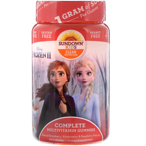 <img alt="Sundown Naturals Kids, Complete Multivitamin Gummies, Disney Frozen, Strawberry, Watermelon & Raspberry Flavored, 60 Gummies" title="Sundown Naturals Kids, Complete Multivitamin Gummies, Disney Frozen, Strawberry, Watermelon & Raspberry Flavored, 60 Gummies,759427684392"
