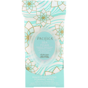 3 PACK of Pacifica, Sea Foam, Makeup Removing Foaming Wipes, 30 Pre-Moistened Towelettes