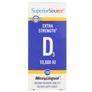 <img alt="Superior Source, Extra Strength Vitamin D3, 10,000 IU, 100 MicroLingual Instant Dissolve Tablets" title="Superior Source, Extra Strength Vitamin D3, 10,000 IU, 100 MicroLingual Instant Dissolve Tablets,076635908707"