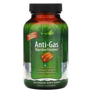 <img alt="Irwin Naturals, Anti-Gas Digestive Enzymes, 45 Liquid Soft-Gels" title="Irwin Naturals, Anti-Gas Digestive Enzymes, 45 Liquid Soft-Gels,710363575526"