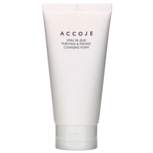 <img alt="Accoje, Vital in Jeju, Purifying & Peeling Cleansing Foam, 150 ml" title="Accoje, Vital in Jeju, Purifying & Peeling Cleansing Foam, 150 ml,8809079201842"
