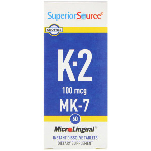 <img alt="Superior Source, Vitamin K-2, 100 mcg, 60 Microlingual Instant Dissolve Tablets" title="Superior Source, Vitamin K-2, 100 mcg, 60 Microlingual Instant Dissolve Tablets,076635904303"