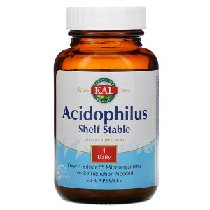 <img alt="KAL, Acidophilus Shelf Stable, 60 Capsules" title="KAL, Acidophilus Shelf Stable, 60 Capsules,021245503101"