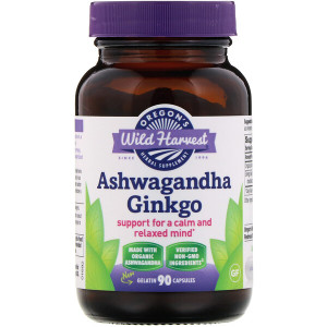 <img alt="Oregons Wild Harvest, Ashwagandha Ginkgo, 90 Gelatin Capsules" title="Oregons Wild Harvest, Ashwagandha Ginkgo, 90 Gelatin Capsules,706195004709"