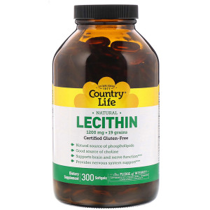 Country Life, Lecithin, 1200 mg, 300 Softgels