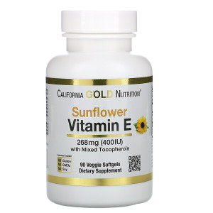 <img alt="California Gold Nutrition, Sunflower Vitamin E, with Mixed Tocopherols, 400 IU, 90 Veggie Softgels" title="California Gold Nutrition, Sunflower Vitamin E, with Mixed Tocopherols, 400 IU, 90 Veggie Softgels,898220011698"