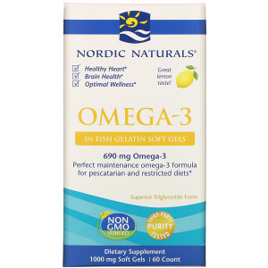<img alt="Nordic Naturals, Omega-3, Lemon, 1,000 mg, 60 Soft Gels" title="Nordic Naturals, Omega-3, Lemon, 1,000 mg, 60 Soft Gels,768990417603"