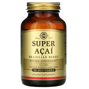 <img alt="Solgar, Super Acai, Brazilian Berry, 50 Softgels" title="Solgar, Super Acai, Brazilian Berry, 50 Softgels,033984000636"