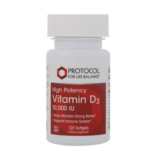 <img alt="Protocol for Life Balance, Vitamin D-3, 10,000 IU, 120 Softgels" title="Protocol for Life Balance, Vitamin D-3, 10,000 IU, 120 Softgels,707359103764"