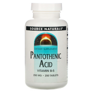 <img alt="Source Naturals, Pantothenic Acid, 250 mg, 250 Tablets" title="Source Naturals, Pantothenic Acid, 250 mg, 250 Tablets,021078005124"