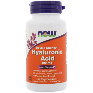 <img alt="Now Foods, Hyaluronic Acid, Double Strength, 100 mg, 60 Veg Capsules" title="Now Foods, Hyaluronic Acid, Double Strength, 100 mg, 60 Veg Capsules,733739031556"