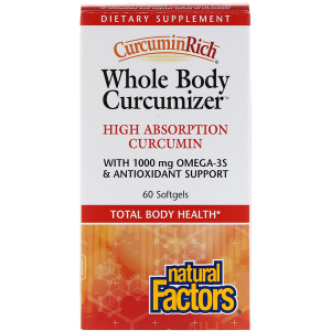 <img alt="Natural Factors, CurcuminRich, Whole Body Curcumizer, 60 Softgels" title="Natural Factors, CurcuminRich, Whole Body Curcumizer, 60 Softgels,068958045559"