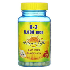 <img alt="Natures Life, K-2, Bone Health Menatetrenone, 5,000 mcg, 60 Tablets" title="Natures Life, K-2, Bone Health Menatetrenone, 5,000 mcg, 60 Tablets,040647177116"