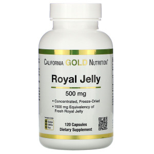 <img alt="California Gold Nutrition, Royal Jelly, Concentrated & Freeze Dried, 500 mg, 120 Veggie Caps" title="California Gold Nutrition, Royal Jelly, Concentrated & Freeze Dried, 500 mg, 120 Veggie Caps,898220009541"