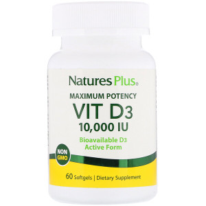 <img alt="Natures Plus, Maximum Potency, Vit D3, 10,000 IU, 60 Softgels" title="Natures Plus, Maximum Potency, Vit D3, 10,000 IU, 60 Softgels,097467010482"